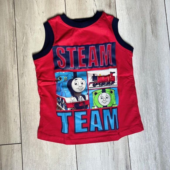 Thomas the Train 3 piece boys clothing set Two tops and one shorts SIZE 3T - Picture 2 of 4
